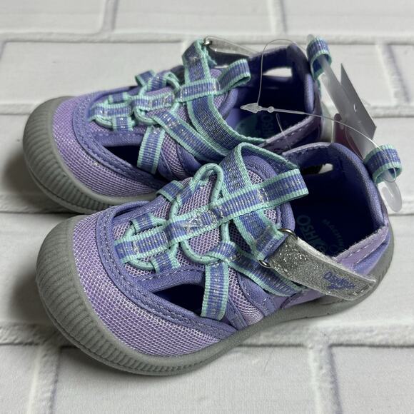 OshKosh Everplay Flexible Outsole Bump Toe Sandal Purple Lilac Toddler Size 5 - Picture 2 of 7